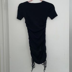 Zara black mini dress with srunch details on the side  size small